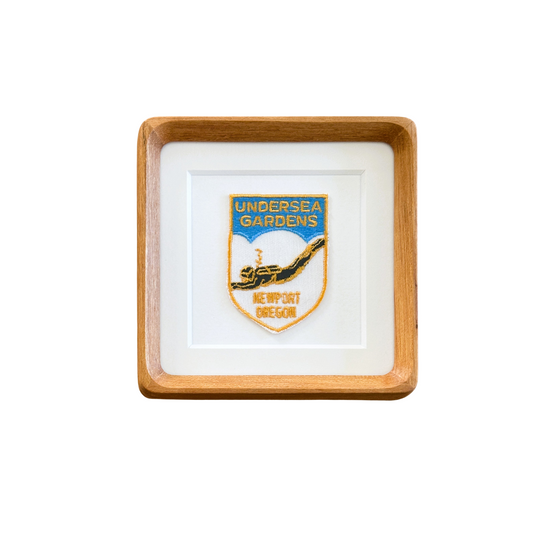 Oregon Newport Underwater Gardens Vintage Patch Wood Framed