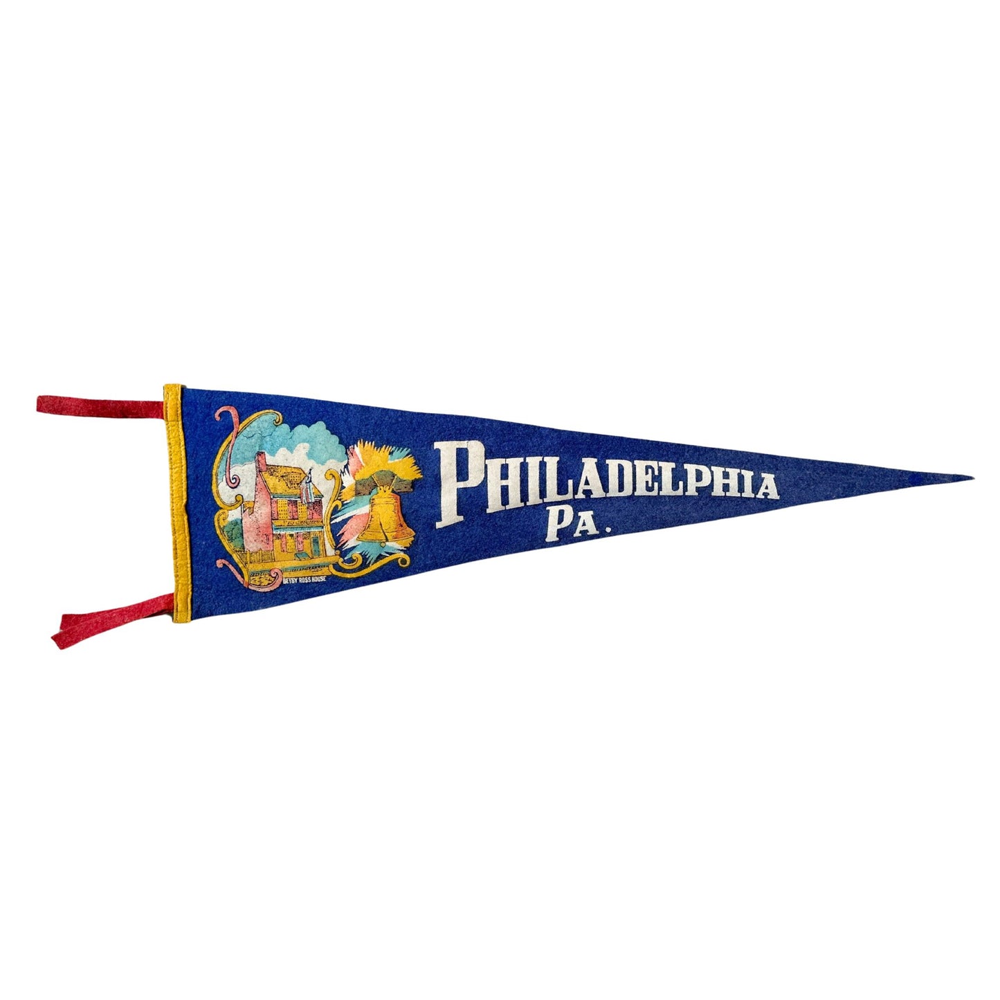Pennsylvania Philadelphia Betsy Ross House Large Vintage Pennant