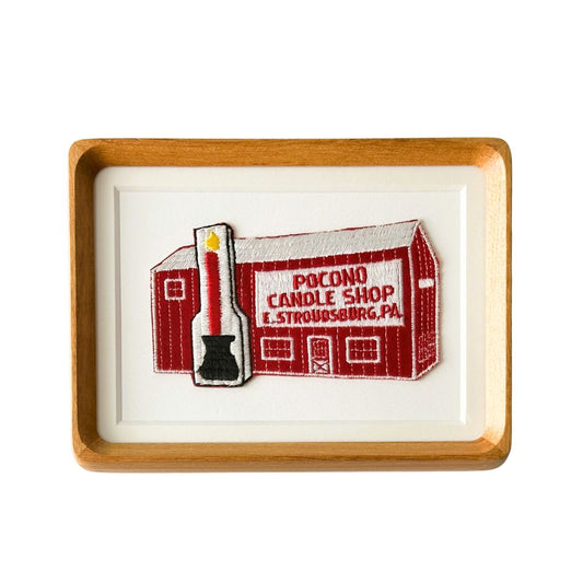 Pennsylvania Pocono Candle Shop Stroudsburg Vintage Framed Travel Patch