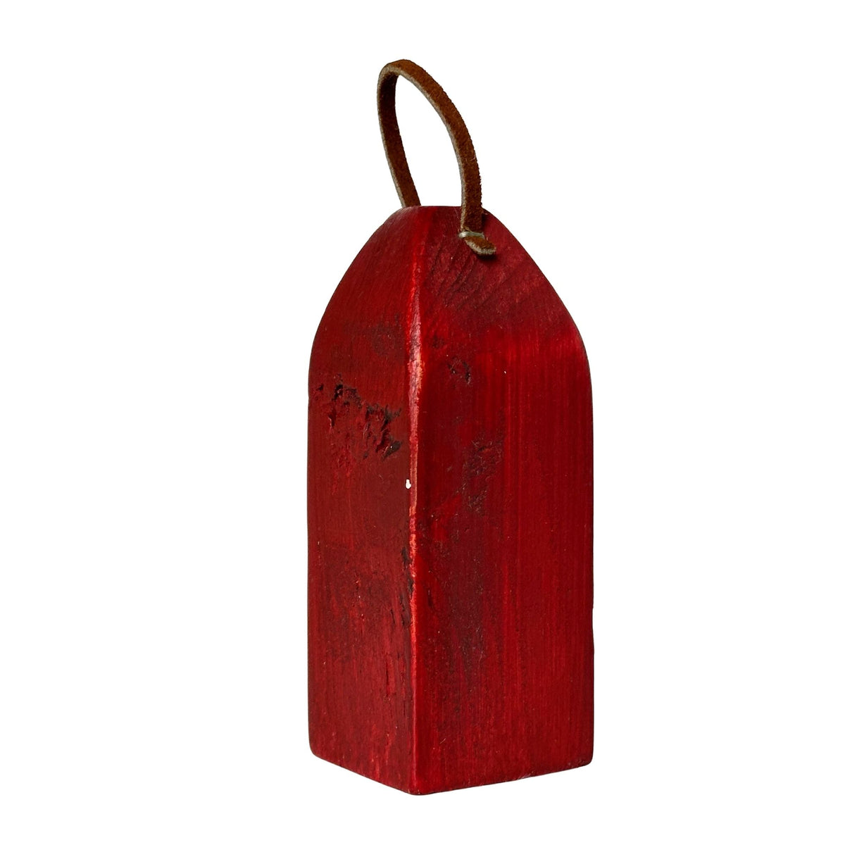 Rhode Island Narragansett Bay Point Judith Lighthouse Hand Painted Wooden Buoy Vintage Ornament