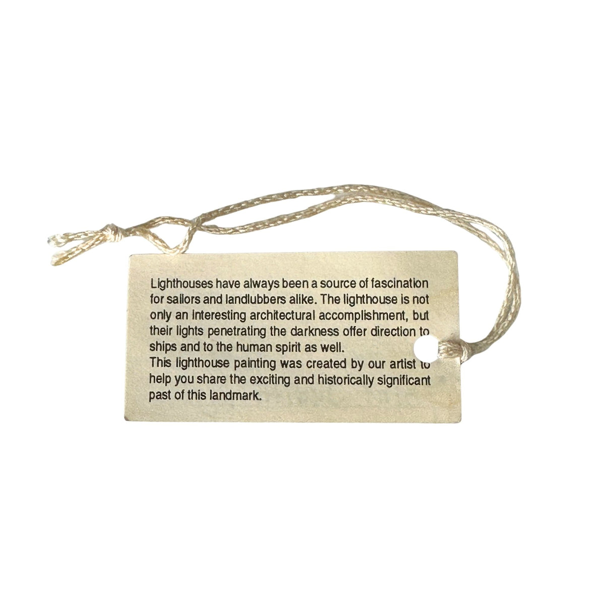 Rhode Island Narragansett Bay Point Judith Lighthouse Hand Painted Wooden Buoy Vintage Ornament