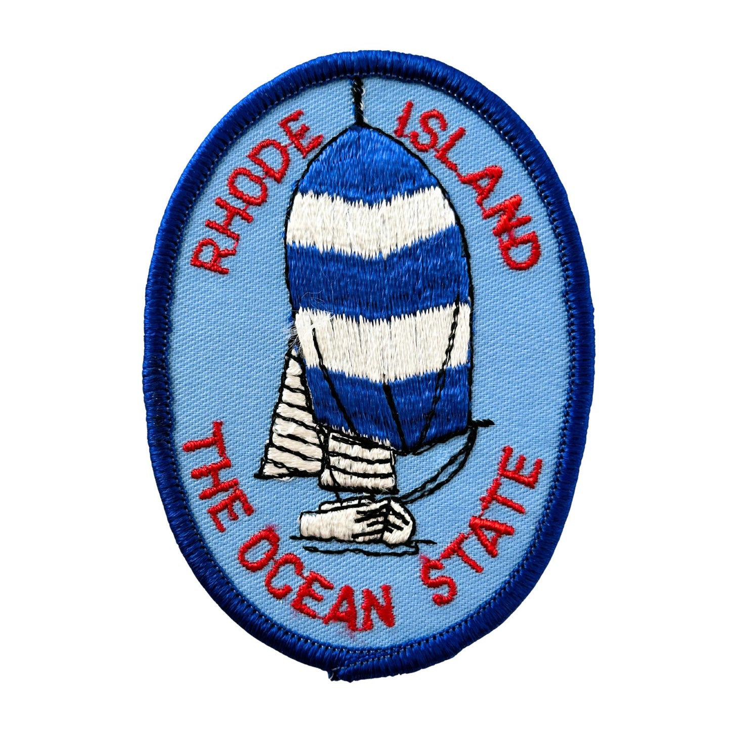 Rhode Island The Ocean State Large Sailboat Vintage Patch