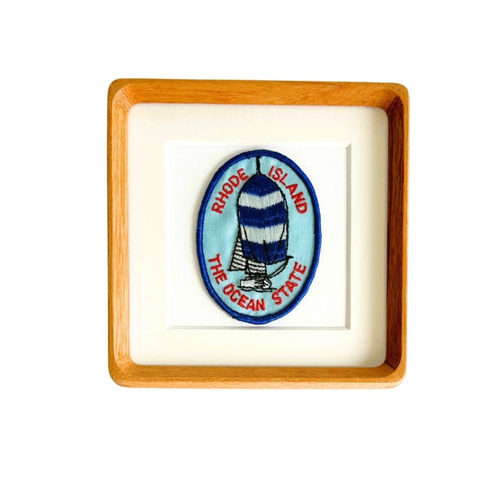 Rhode Island The Ocean State Framed Vintage Travel Patch
