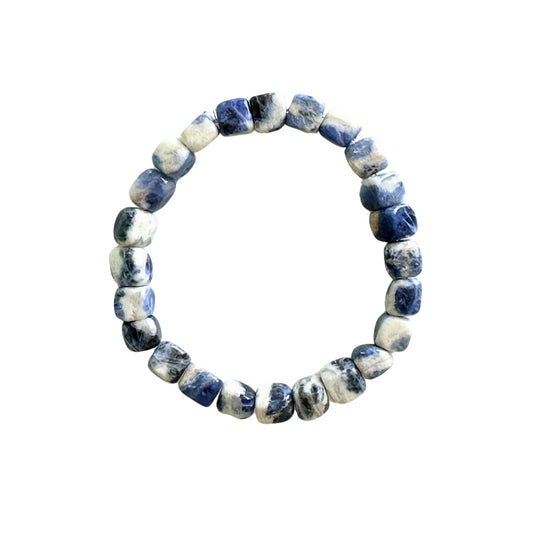 Maine New Bracelet Made with Vintage Sodalite Gemstones