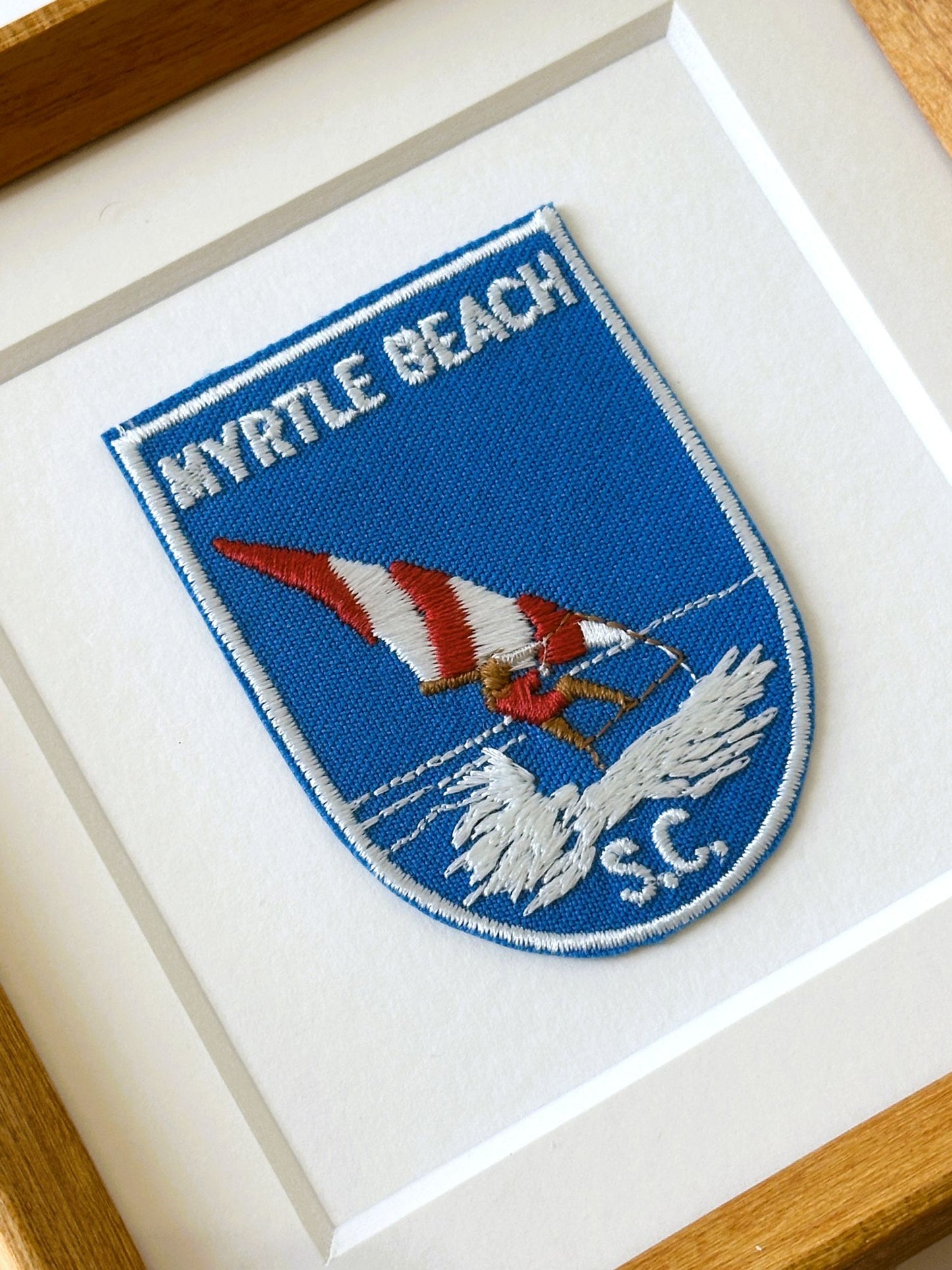 South Carolina Myrtle Beach Vintage Framed Travel Patch