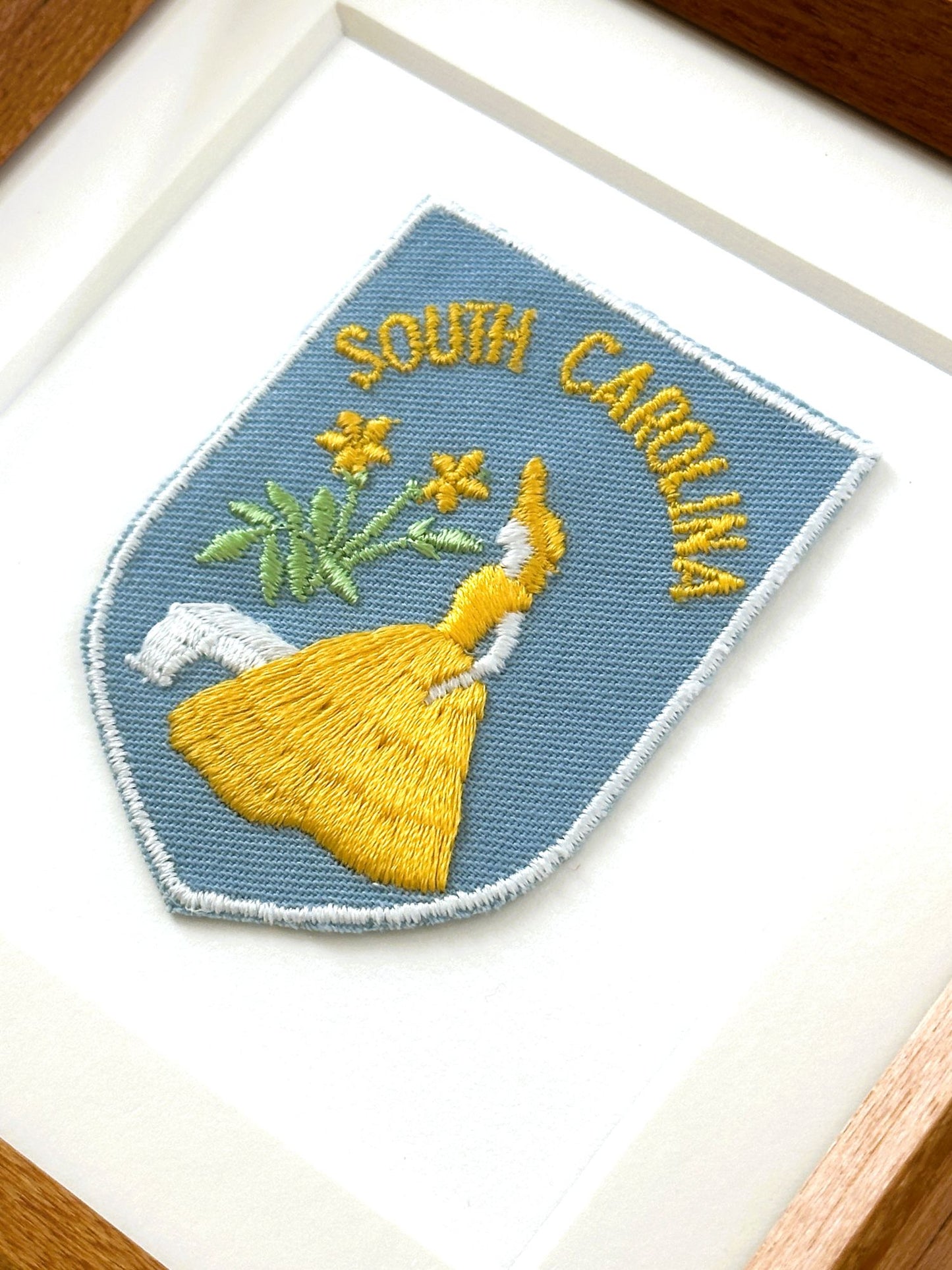 South Carolina Vintage Patch Wood Framed