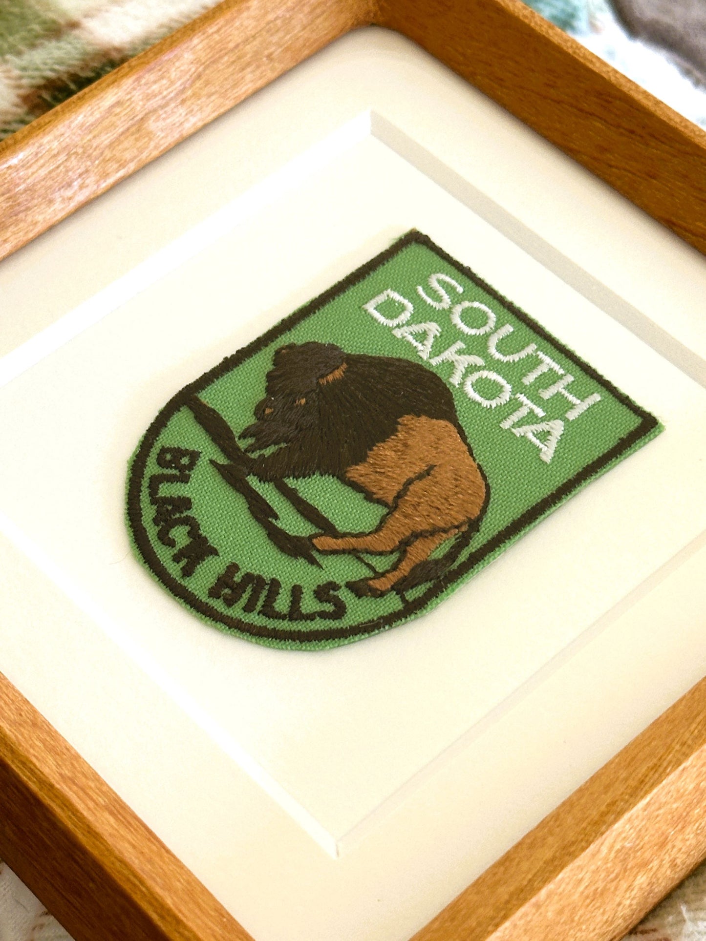 South Dakota Vintage Framed Travel Patch