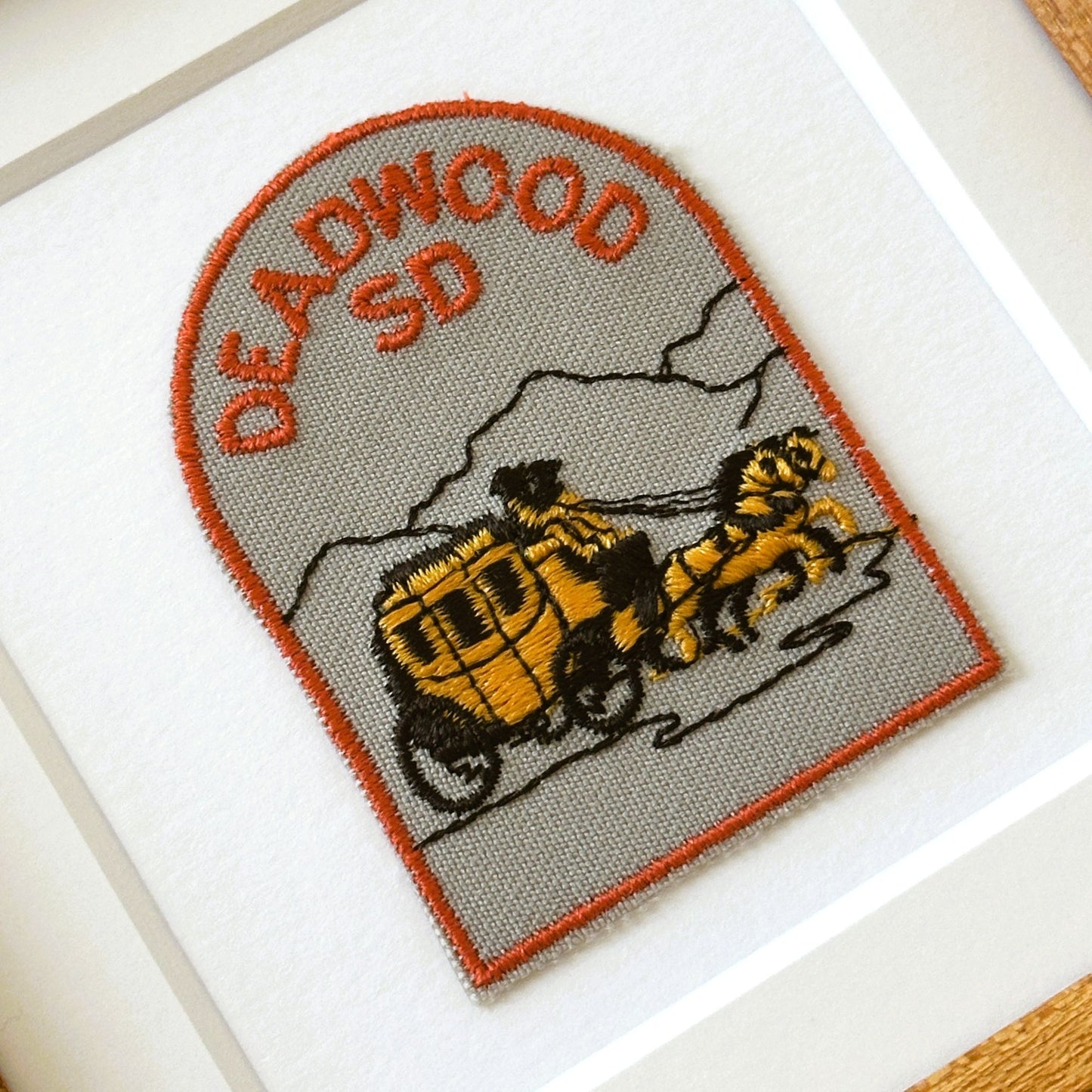 South Dakota Deadwood Vintage Framed Travel Patch