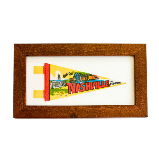 Tennessee Nashville Framed Vintage Pennant