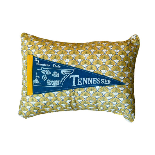 Tennessee Vintage Pennant on New Woven Throw Pillow