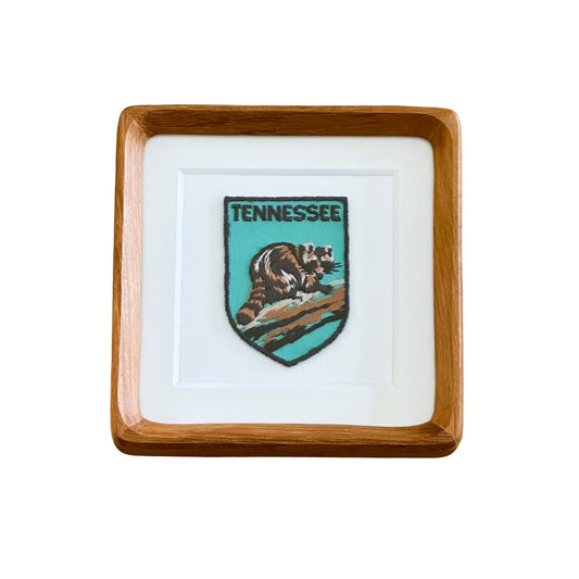 Tennessee Raccoon Vintage Framed Travel Patch