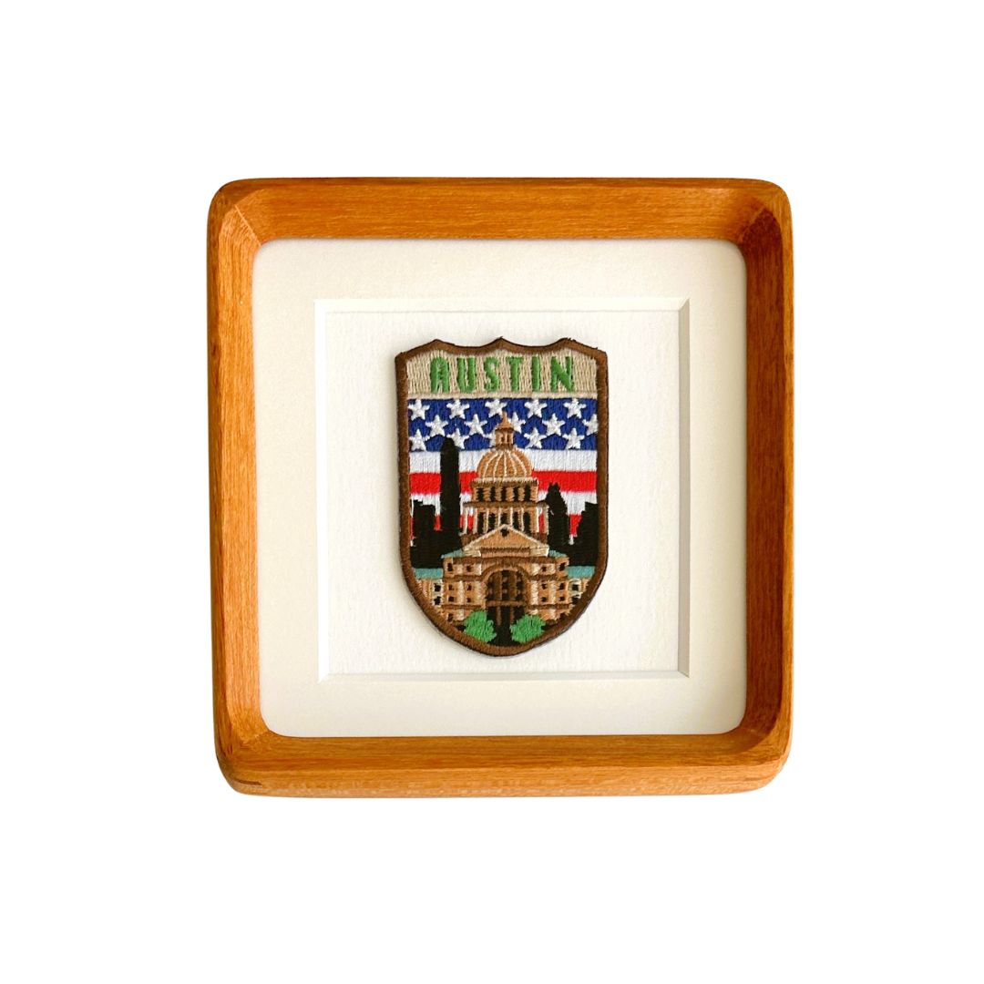 Texas Austin Vintage Framed Travel Patch