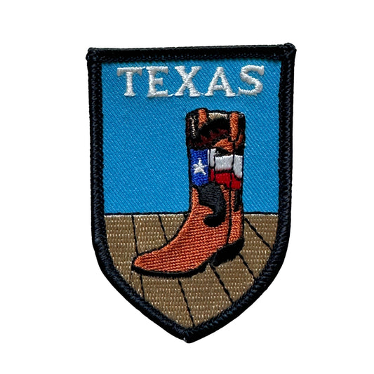 Texas Boot Blue Vintage Patch