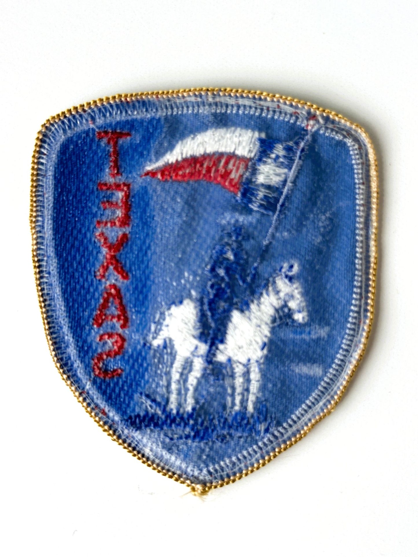 Texas Rider Lonestar State Flag Large Vintage Patch