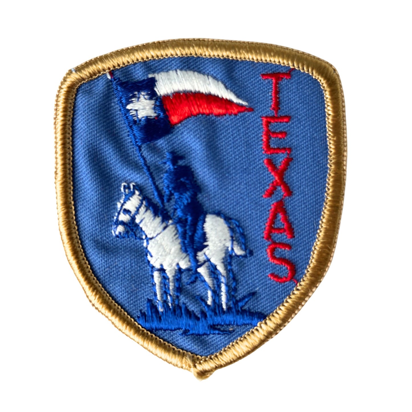 Texas Rider Lonestar State Flag Large Vintage Patch