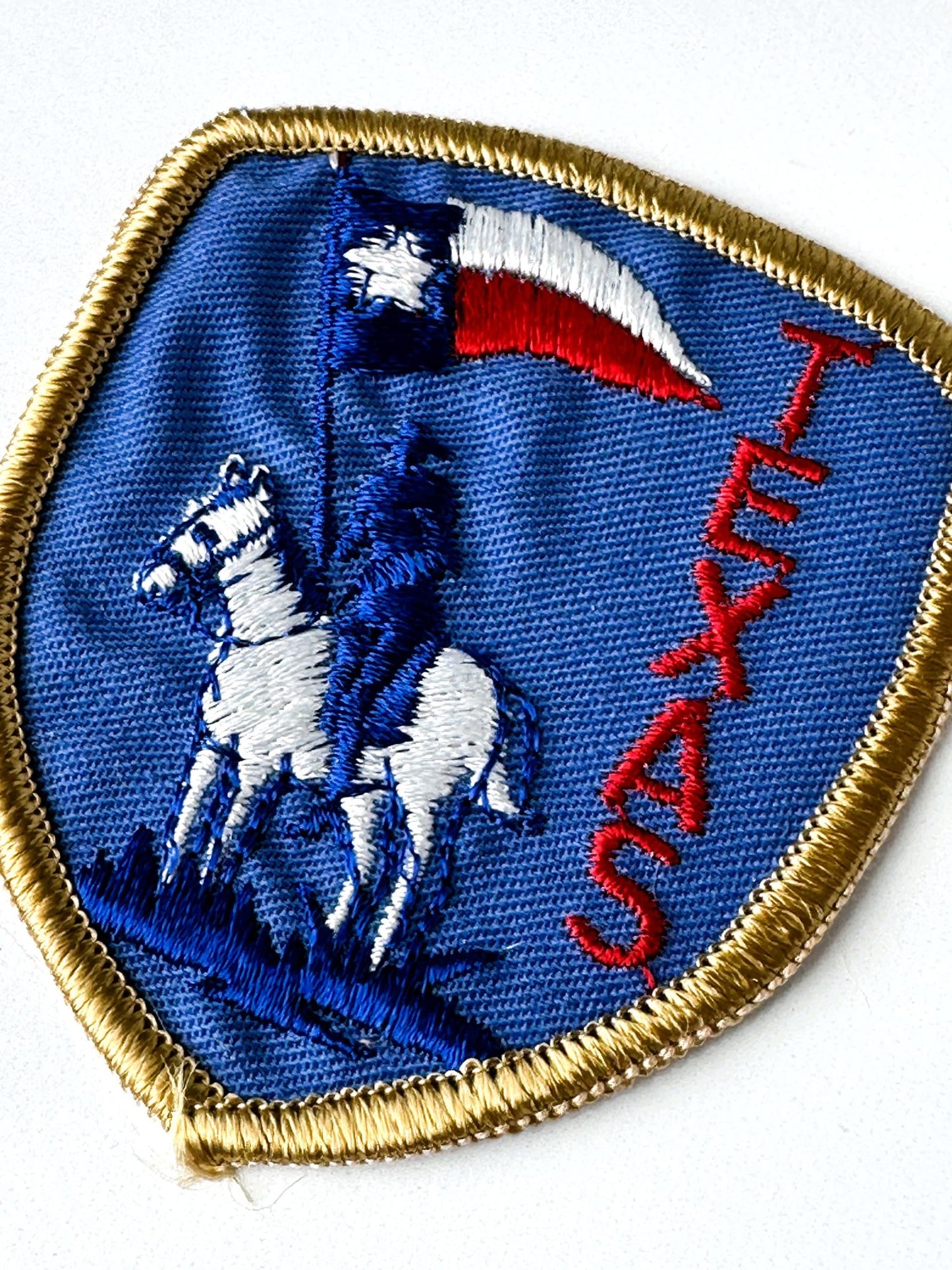 Texas Rider Lonestar State Flag Large Vintage Patch
