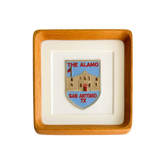 Texas San Antonio The Alamo Vintage Framed Travel Patch