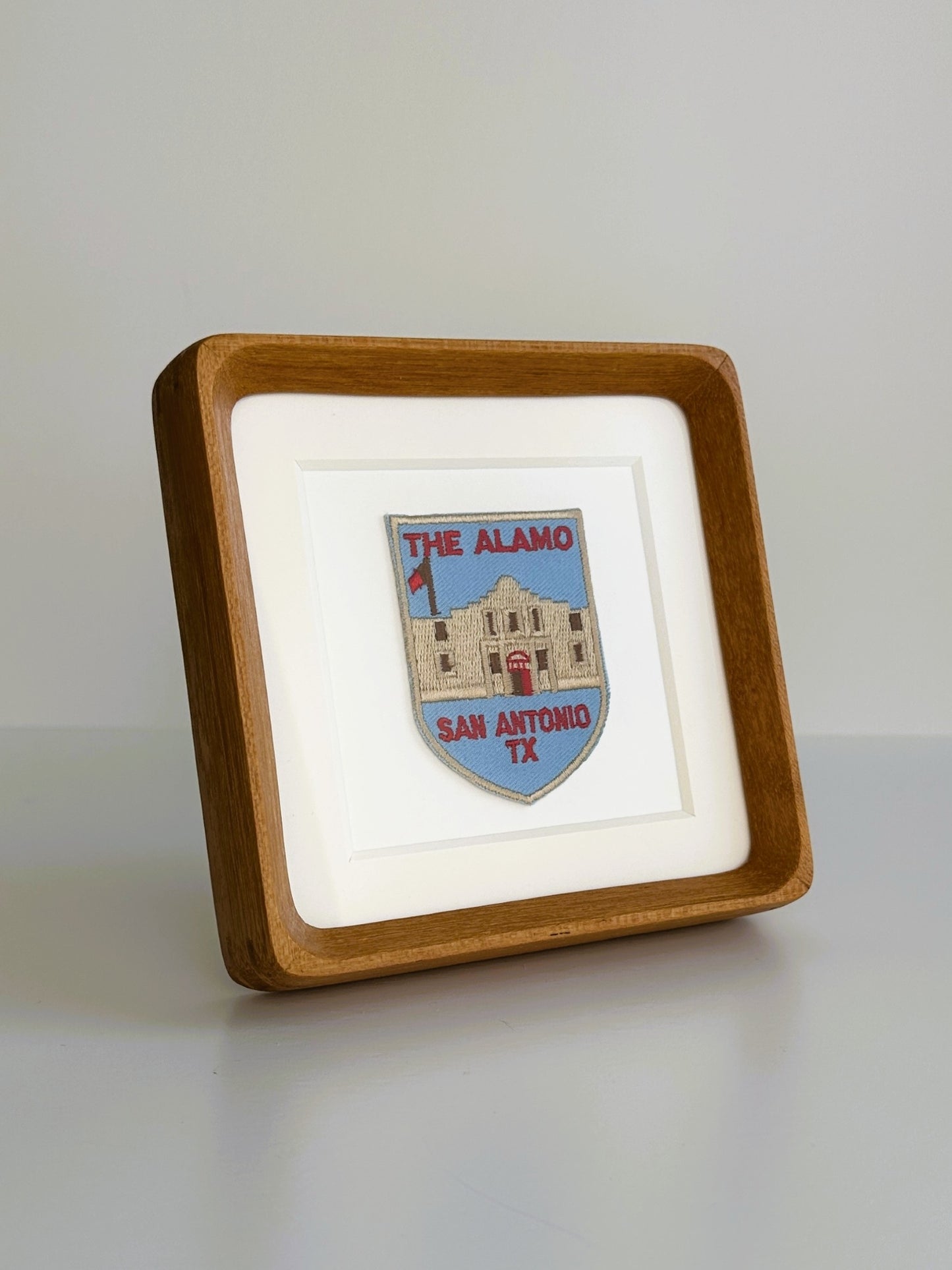 Texas San Antonio The Alamo Vintage Framed Travel Patch