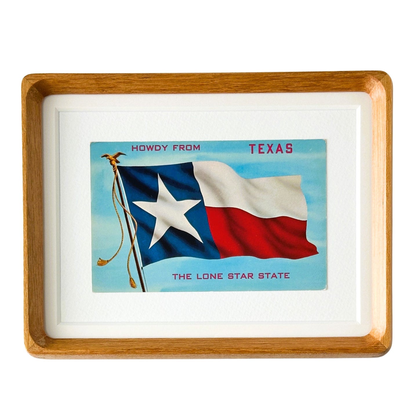 Texas State Flag Howdy from Texas 1965 Postmarked Vintage Postcard