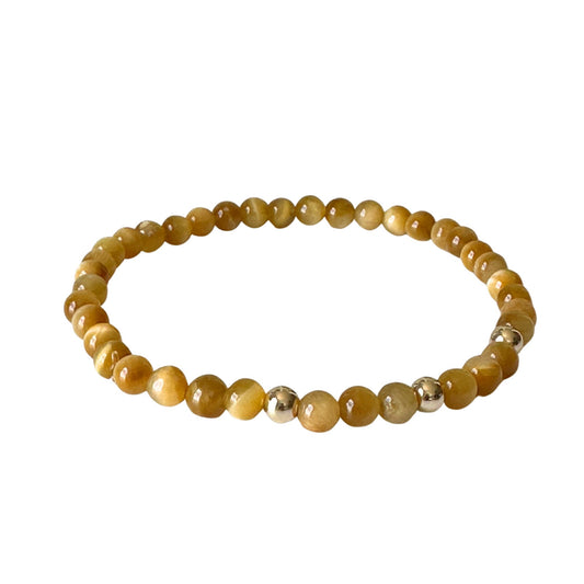 California New Bracelet Made with Vintage Tiger's Eye Gemstones
