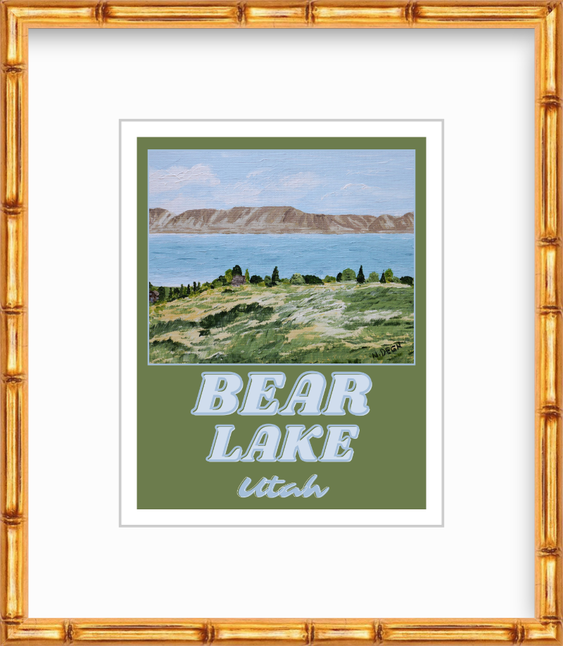 Utah Bear Lake Painting Giclee Travel Style Art Print