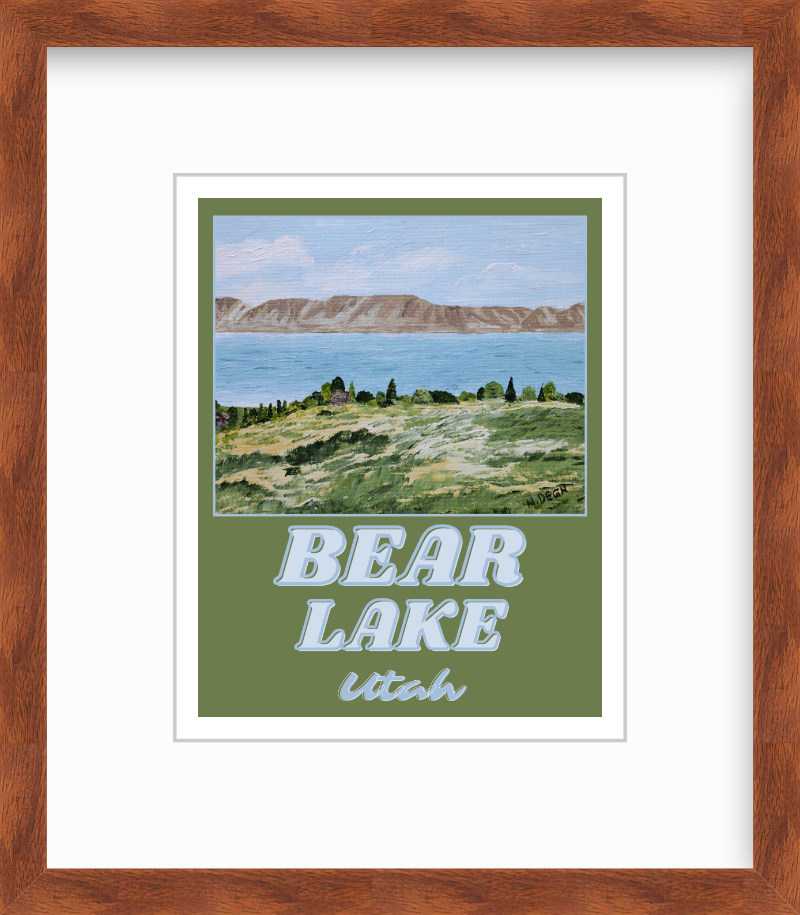 Utah Bear Lake Painting Giclee Travel Style Art Print