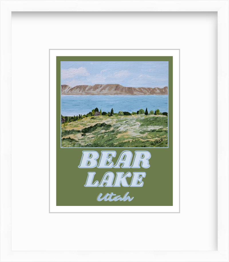 Utah Bear Lake Painting Giclee Travel Style Art Print