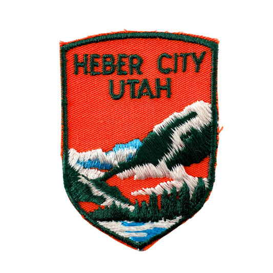 Utah Heber City Mountain Views Vintage Patch