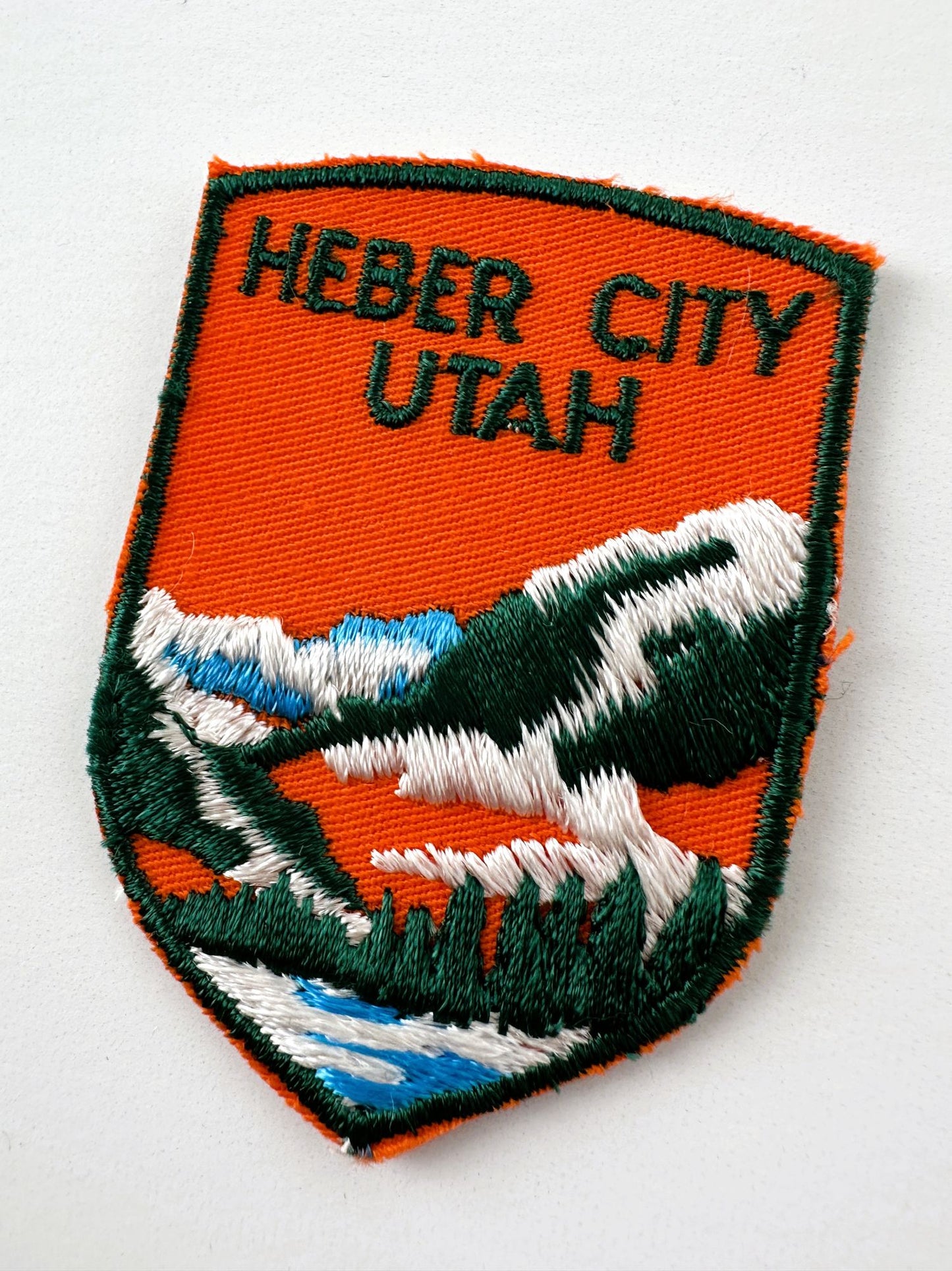 Utah Heber City Mountain Views Vintage Patch