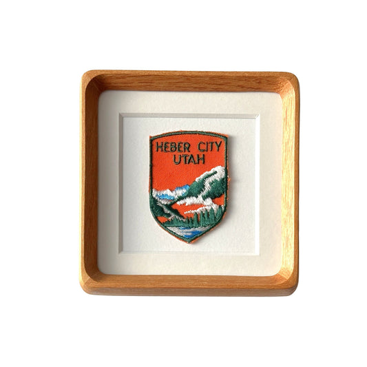 Utah Heber City Vintage Patch Wood Framed