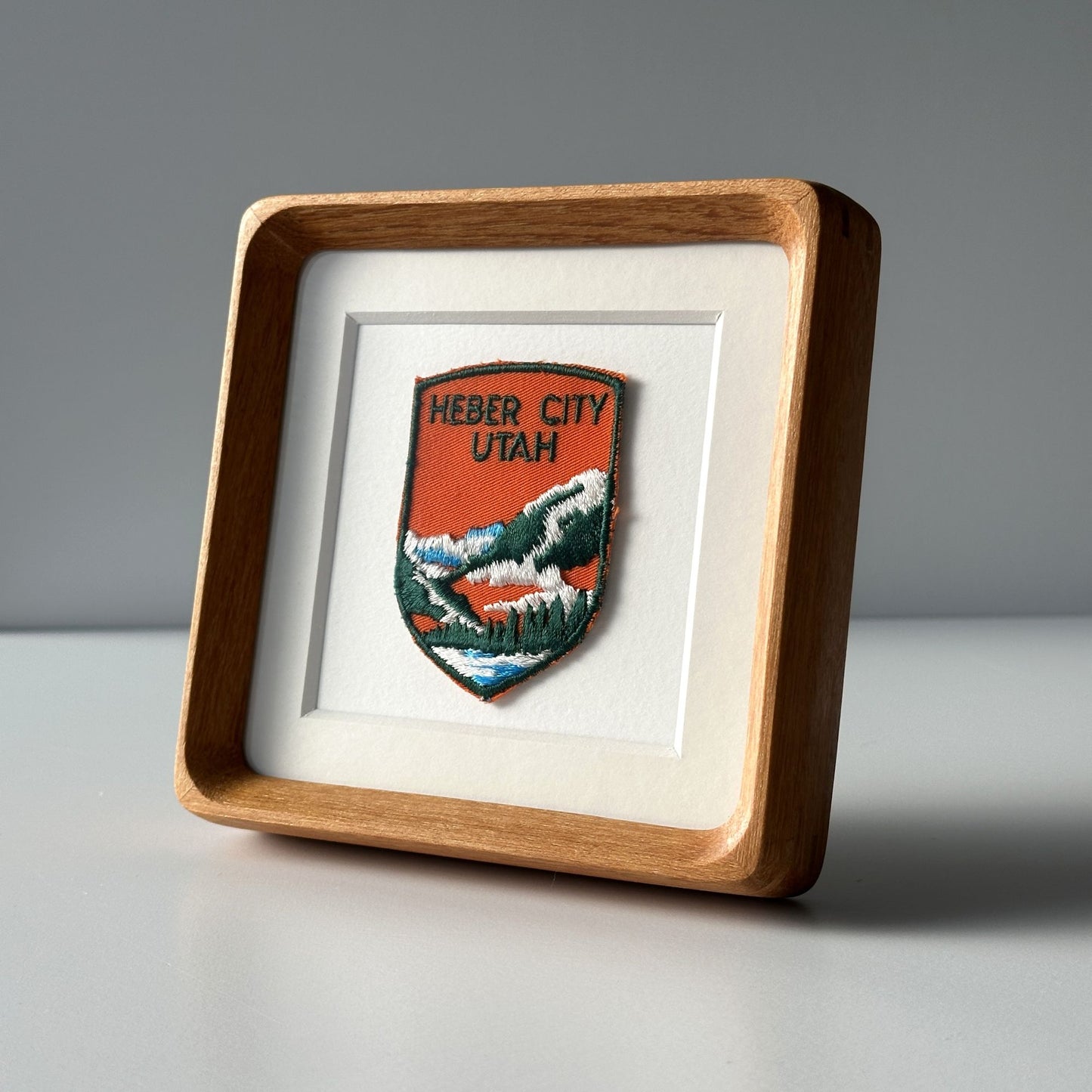 Utah Heber City Vintage Patch Wood Framed