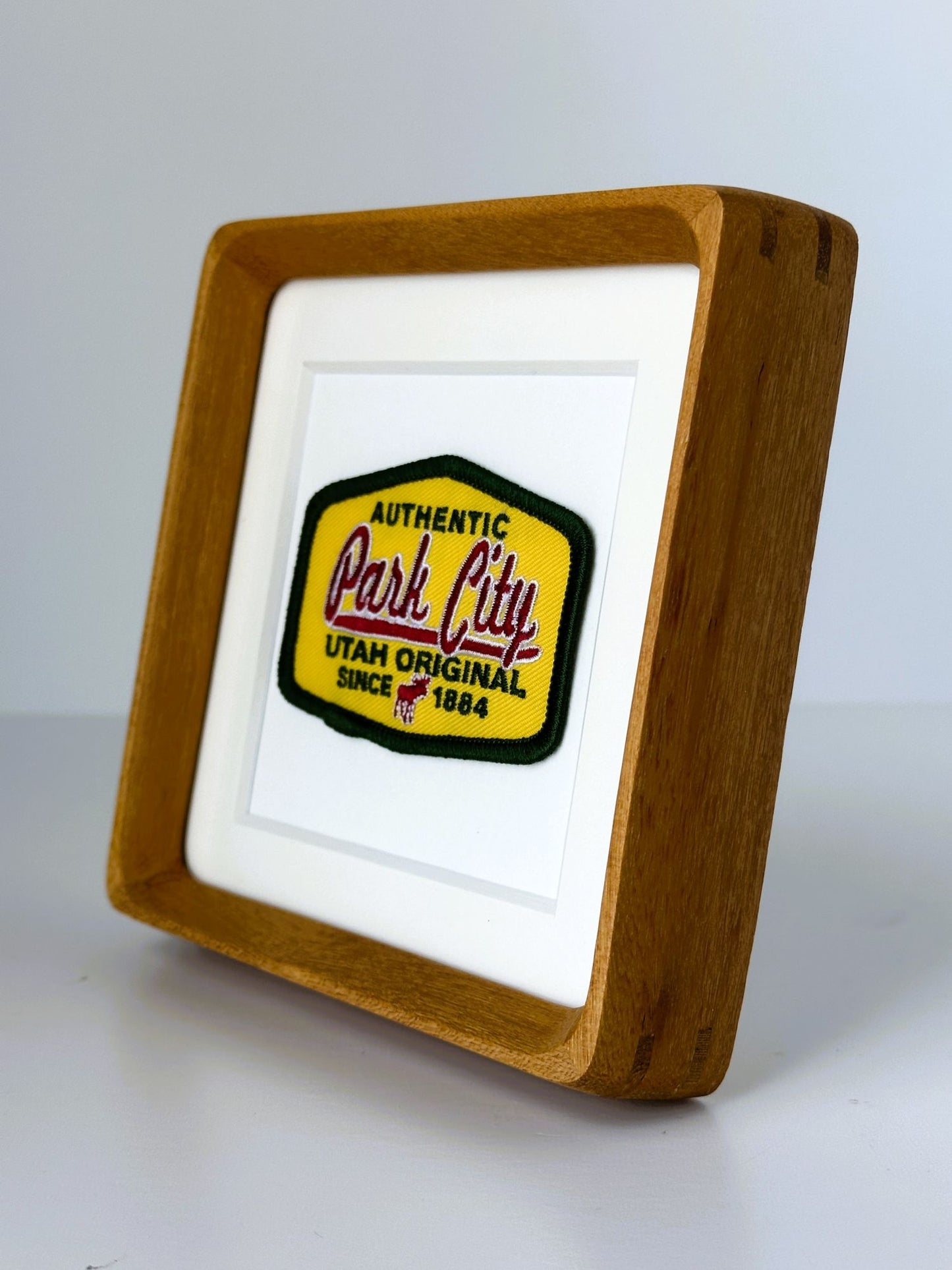 Utah Park City Vintage Patch Wood Framed