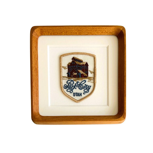 Utah Park City Vintage Patch Wood Framed