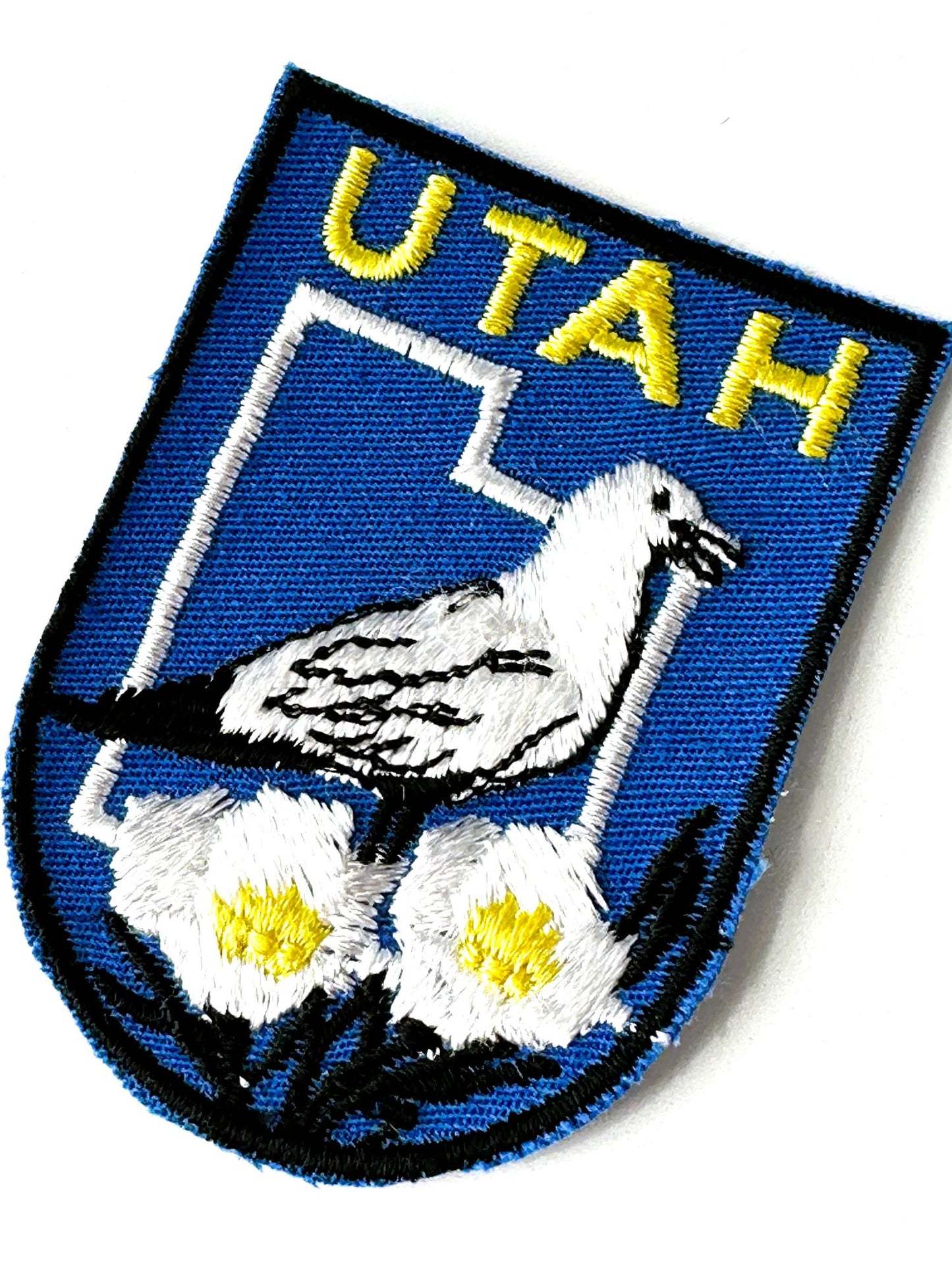 Utah State Bird and Flowers Vintage Patch
