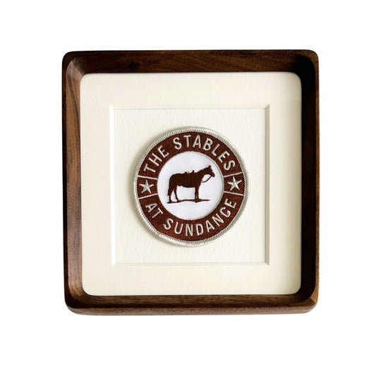 Utah Sundance Stables Vintage Patch Wood Framed