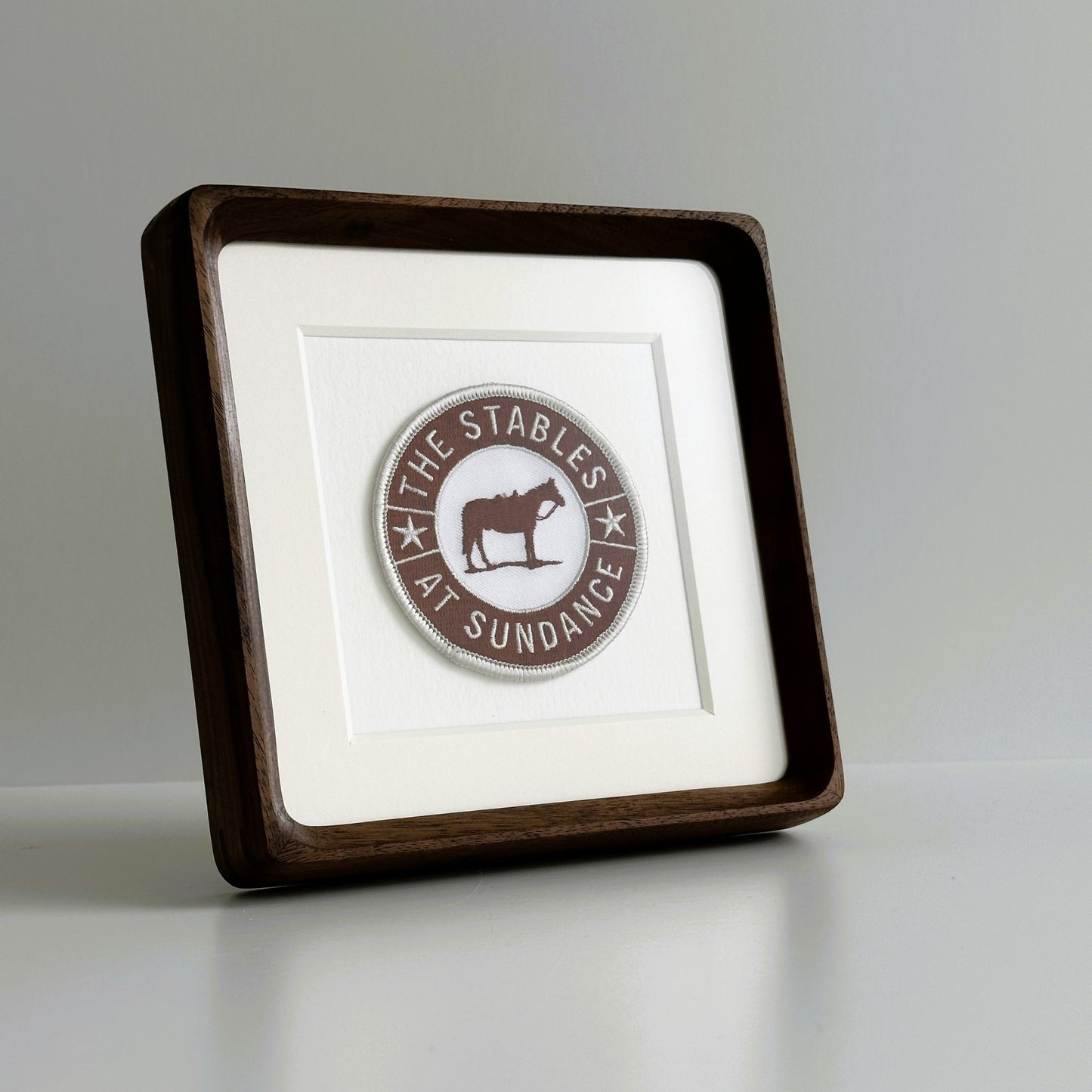 Utah Sundance Stables Vintage Patch Wood Framed