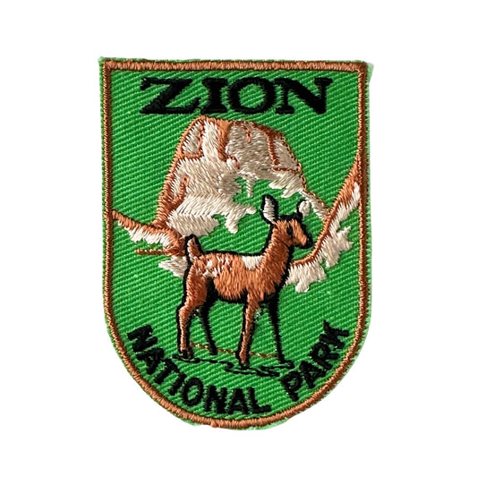 Utah Zion National Park Retro Deer Vintage Patch