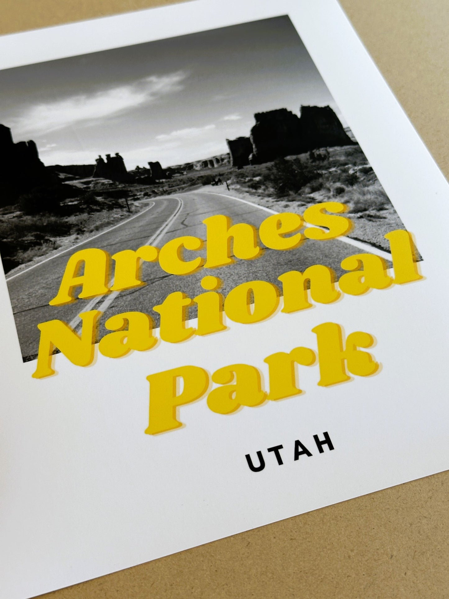 Utah Arches National Park Roadway Giclee Travel Print