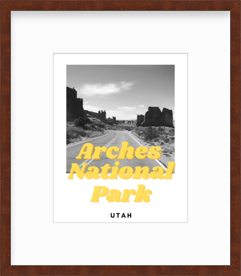 Utah Arches National Park Roadway Giclee Travel Print