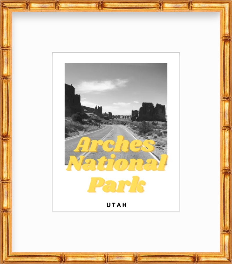 Utah Arches National Park Roadway Giclee Travel Print