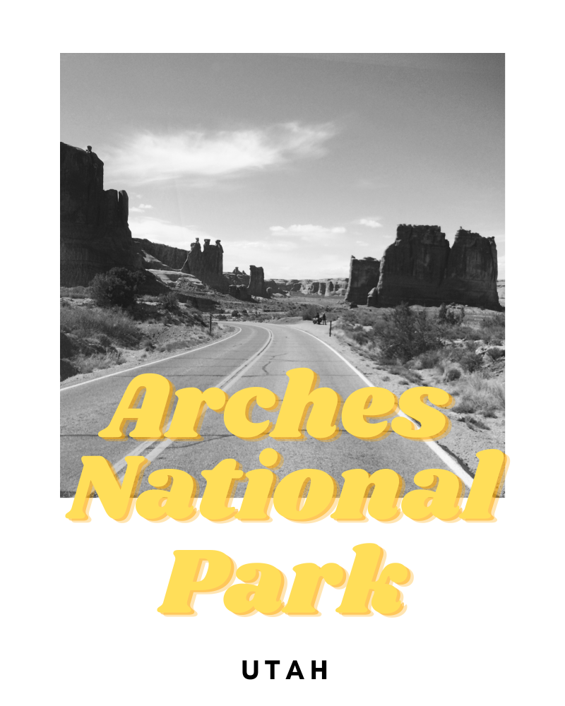 Utah Arches National Park Roadway Giclee Travel Print