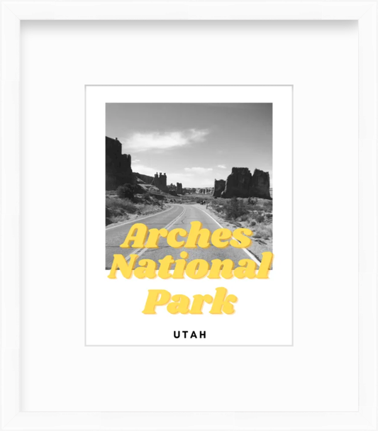 Utah Arches National Park Roadway Giclee Travel Print