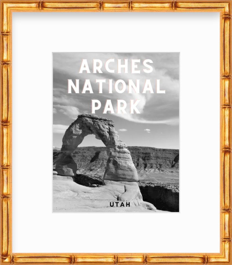 Utah Arches National Park Delicate Arch Giclee Travel Print