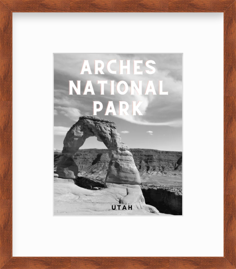 Utah Arches National Park Delicate Arch Giclee Travel Print