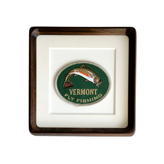 Vermont Fly Fishing Vintage Framed Travel Patch