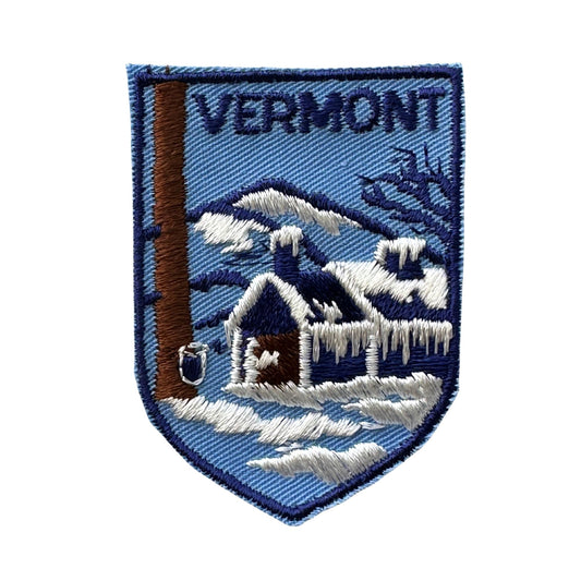 Vermont Maple Sugar Shack Winter Vintage Patch