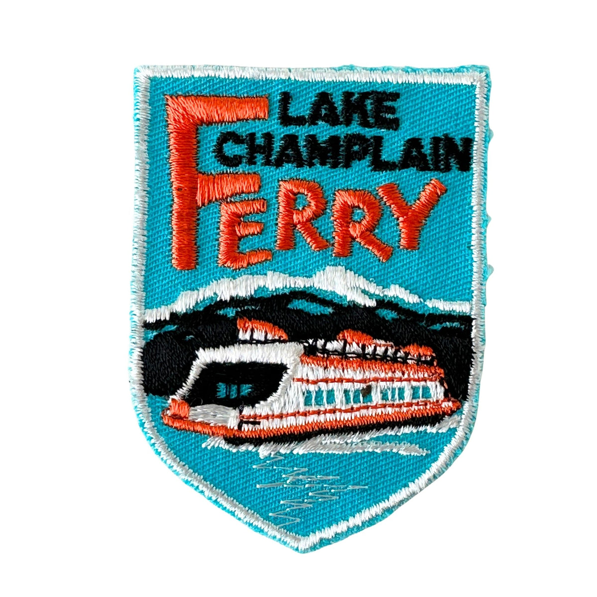 Vermont New York Lake Champlain Ferry Vintage Patch