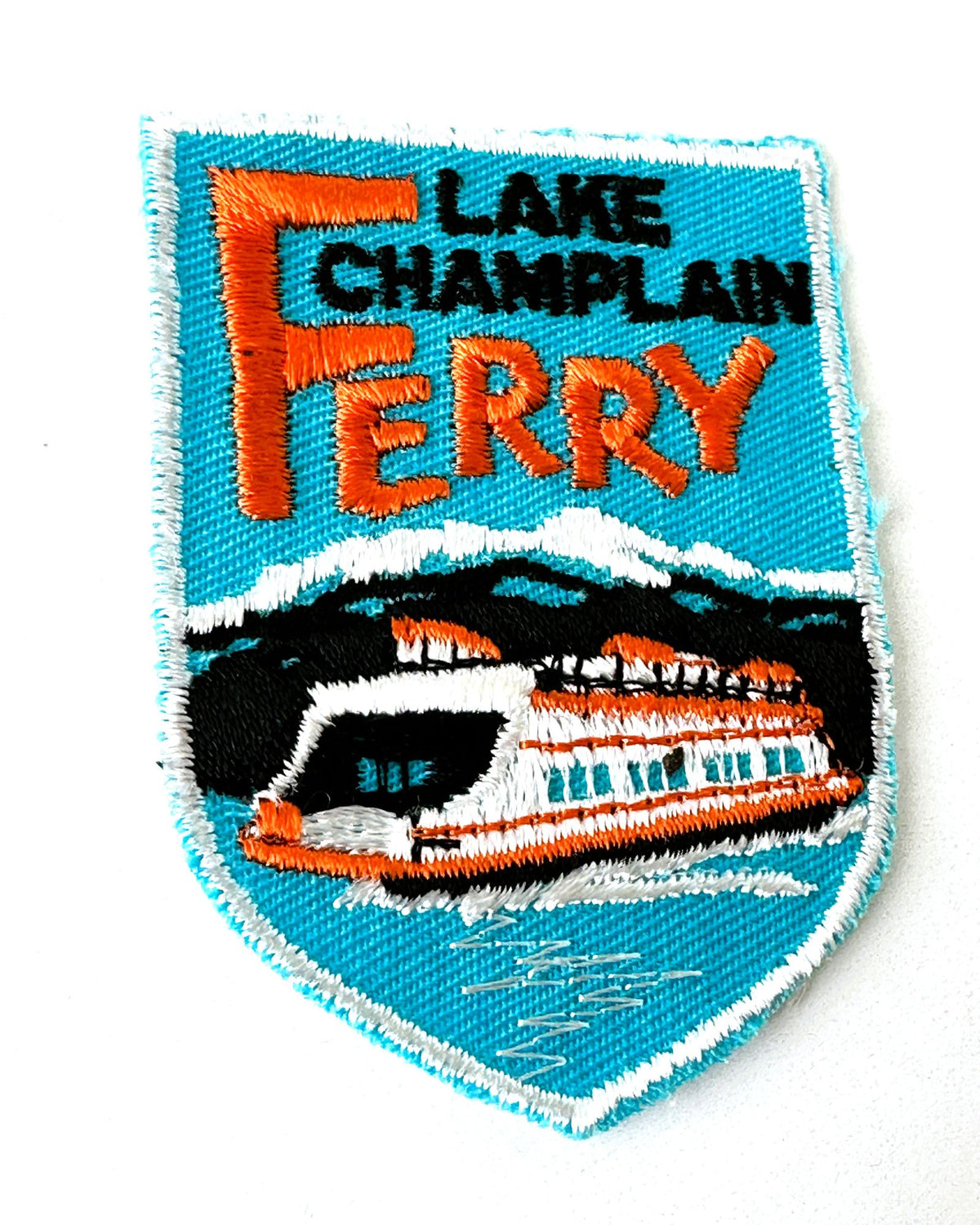 Vermont New York Lake Champlain Ferry Vintage Patch