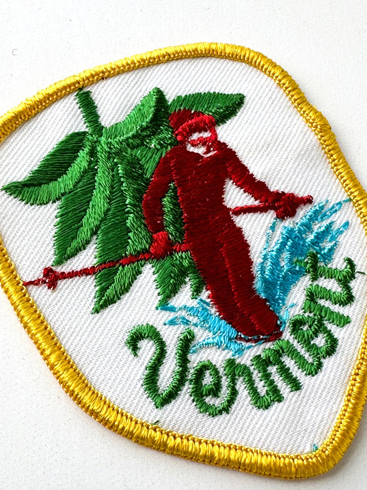 Vermont Skier Green State Vintage Patch