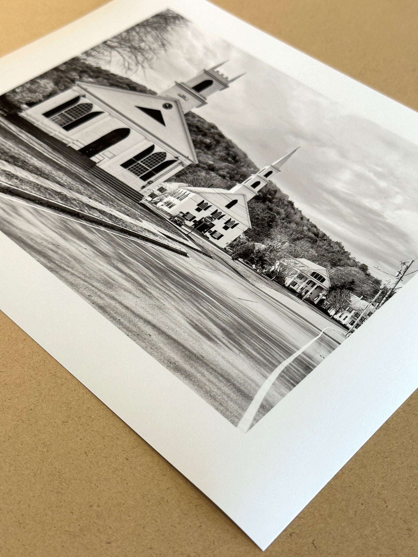 Vermont Newfane Churches New England Giclee Travel Print